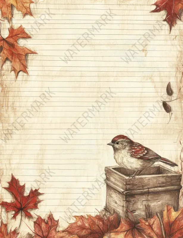 Thanksgiving Autumn Lined Papers