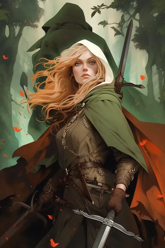 Female Ranger Book Cover Character Cards