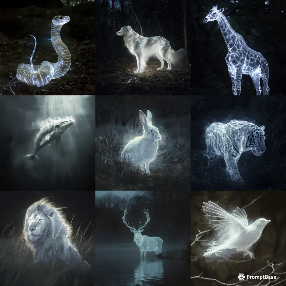 Fantasy Ghostly Spirit Animals