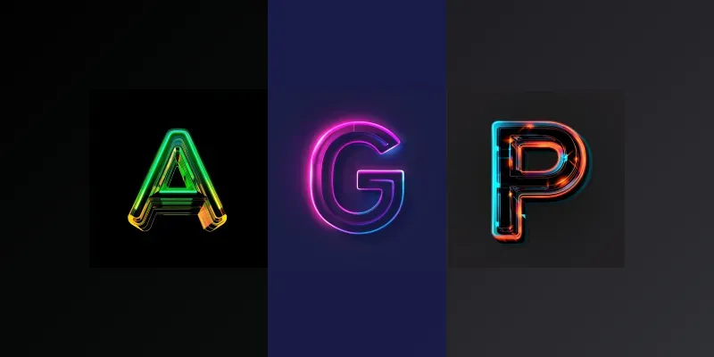 Neon Lights Color Letters Or Numbers generated by undefined