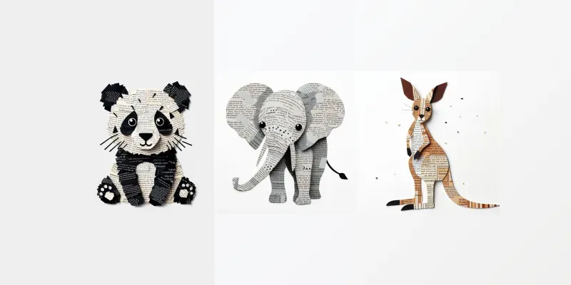 Paper Paws Collages generated by undefined