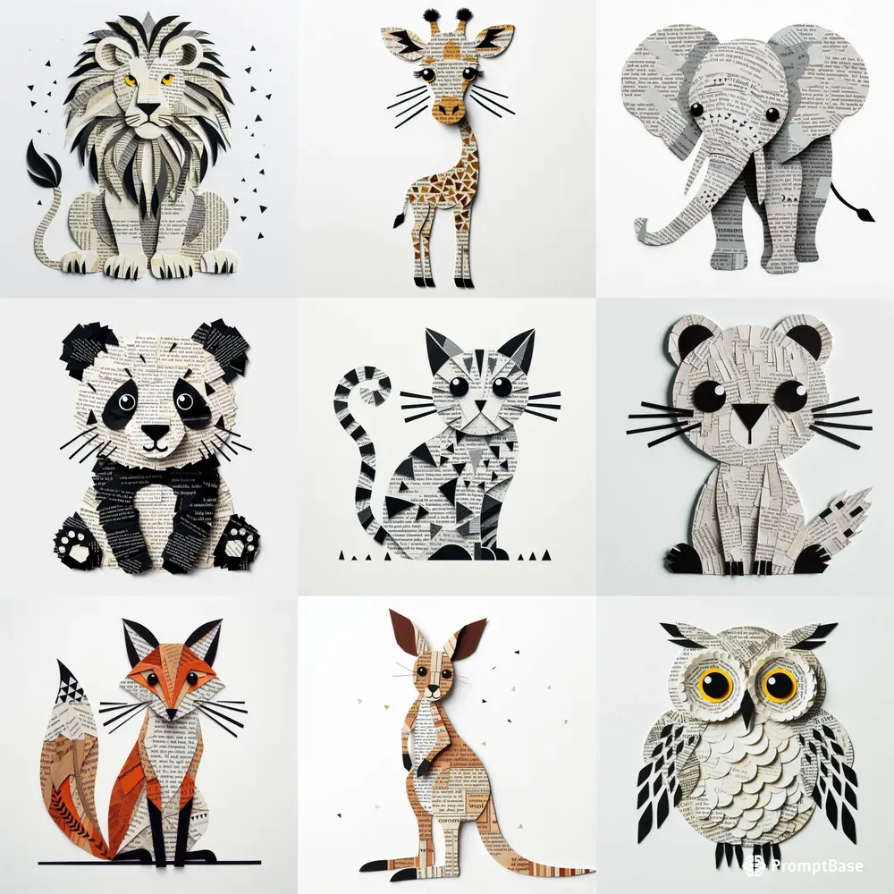 Paper Paws Collages