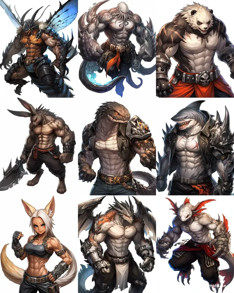 Urban Muscle Anthropomorphic Animals