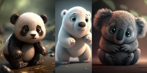 Cute Baby Animals generated by midjourney