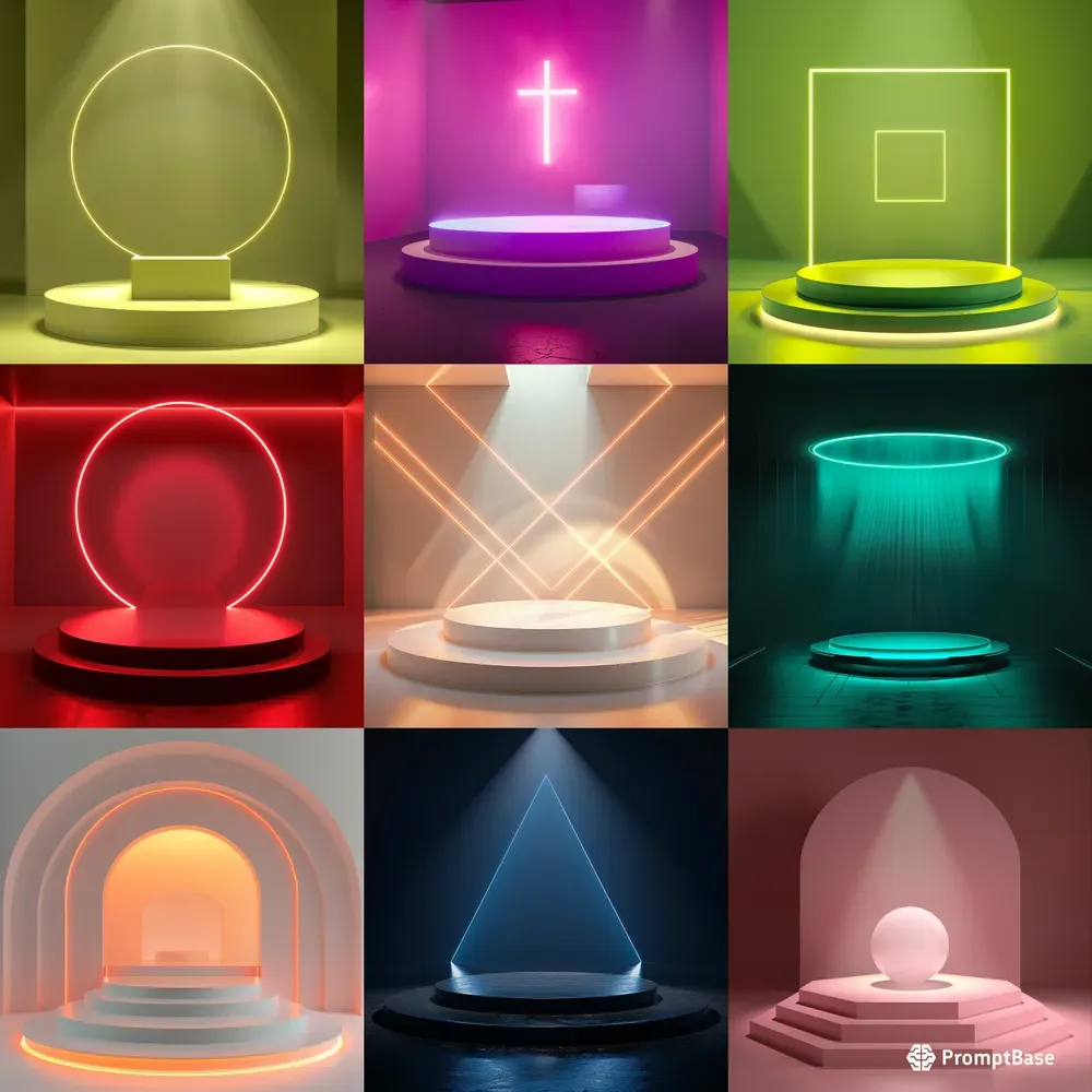 Podiums For Products With Illumination