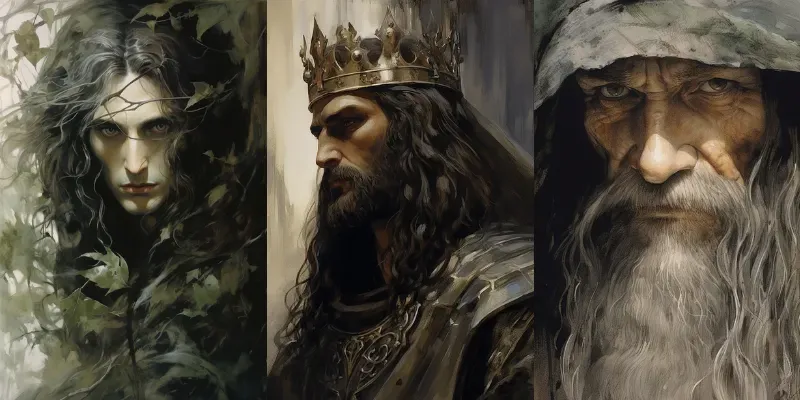 Old School RPG Male Portraits generated by undefined