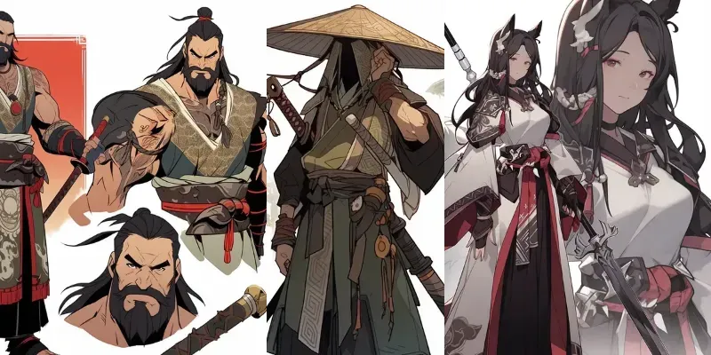 Wuxia Oriental RPG Characters generated by undefined