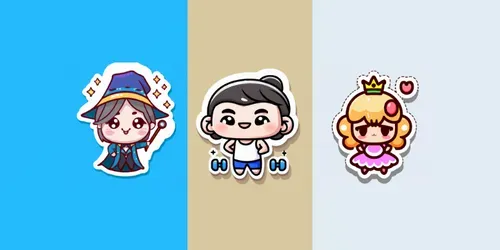 Chibi Characters Stickers generated by dalle