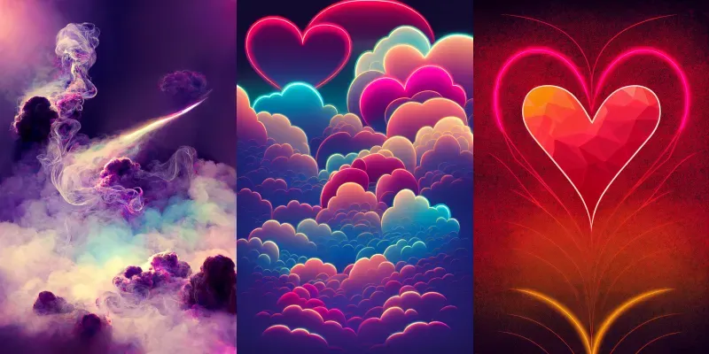 Neon Magial Clouds Wallpaper Patterns generated by undefined