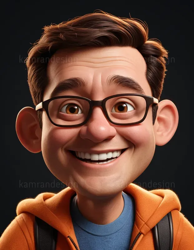 Pixar-inspired 3D Caricature Portraits