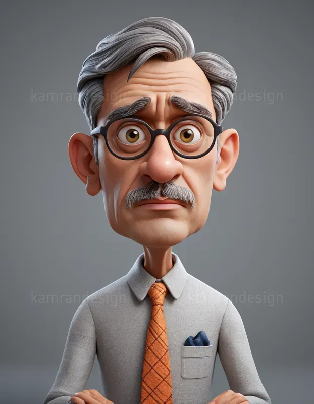 Pixar-inspired 3D Caricature Portraits