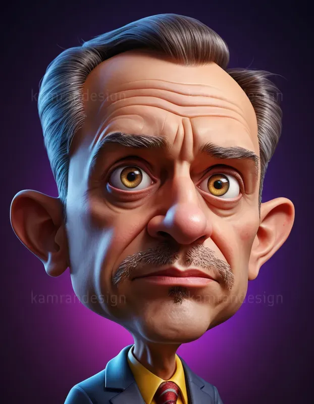 Pixar-inspired 3D Caricature Portraits