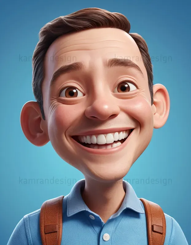 Pixar-inspired 3D Caricature Portraits