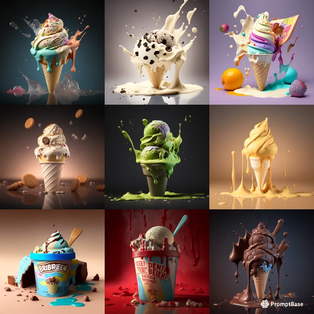 Ice Cream Product Photos
