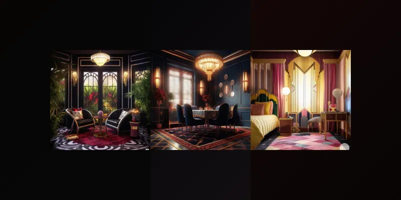 Art Deco Interior Designs generated by undefined