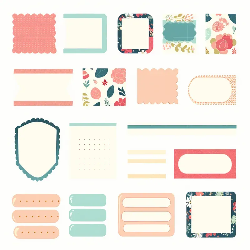 Simple Text Label Stickers
