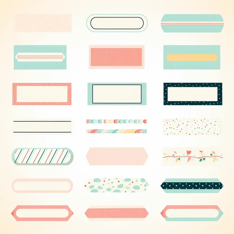 Simple Text Label Stickers