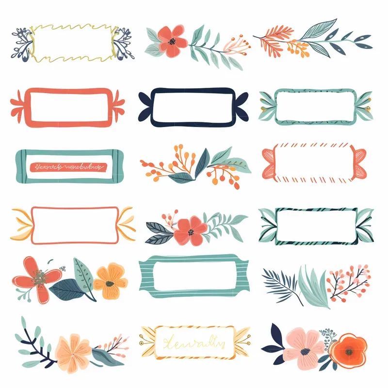 Simple Text Label Stickers