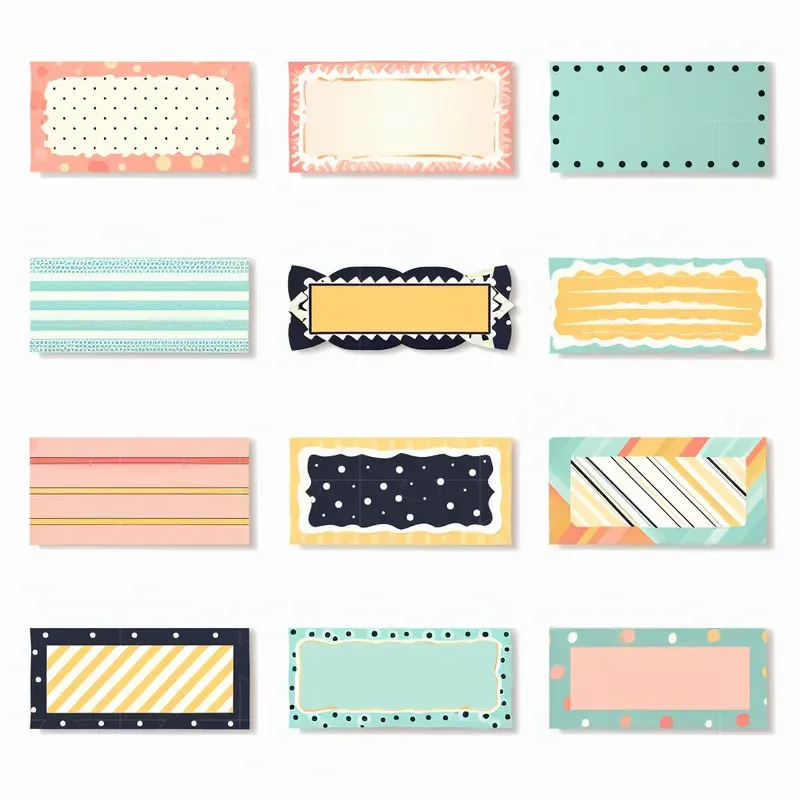Simple Text Label Stickers