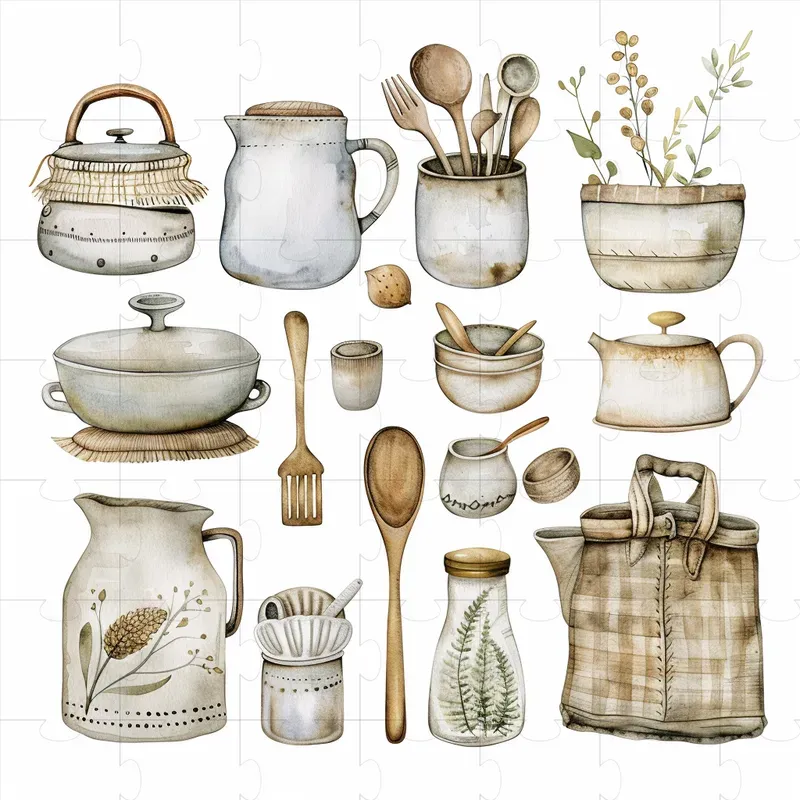 Adorable Girly Things Watercolor Clipart