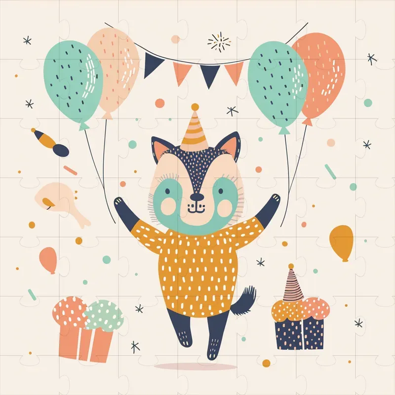 Nursery Animal Birthday Illustrations