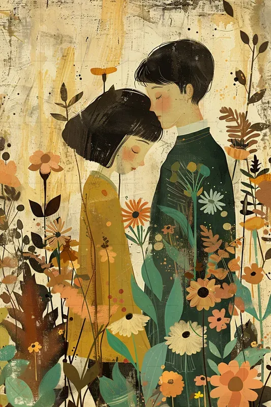 Delightful Illustrations Of Couple Love