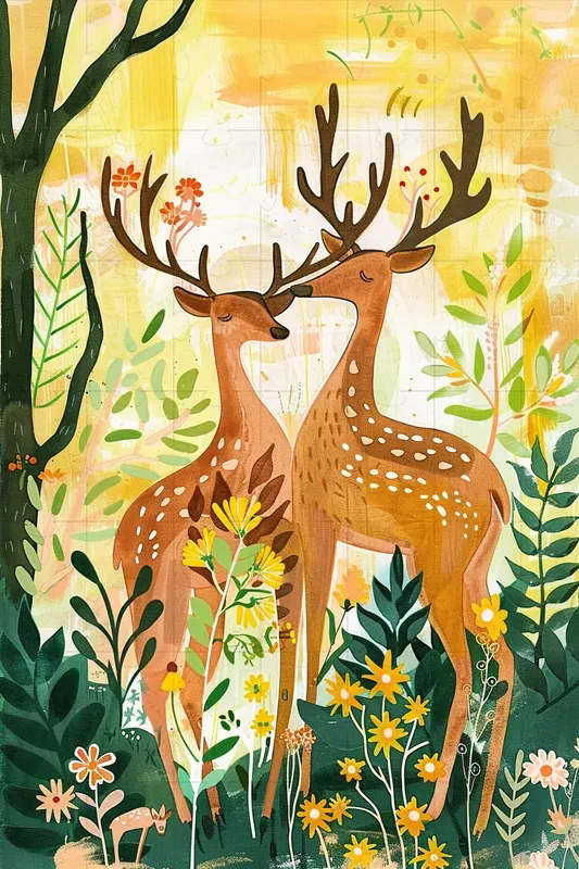 Delightful Illustrations Of Couple Love