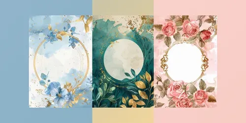 Floral Wedding Invitation Templates generated by midjourney