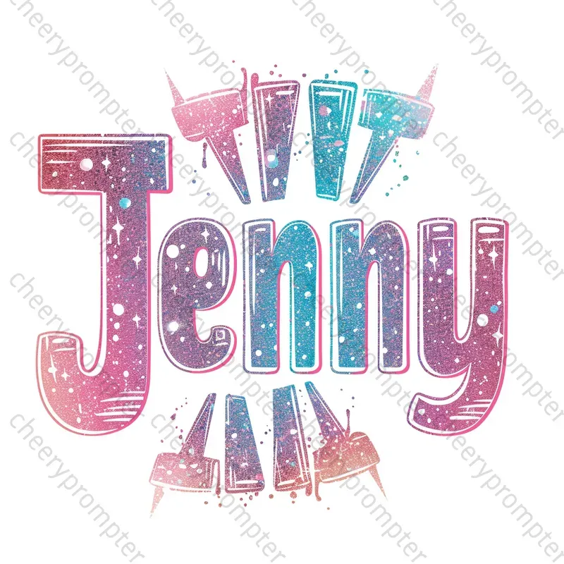 Glitter Typography Texts