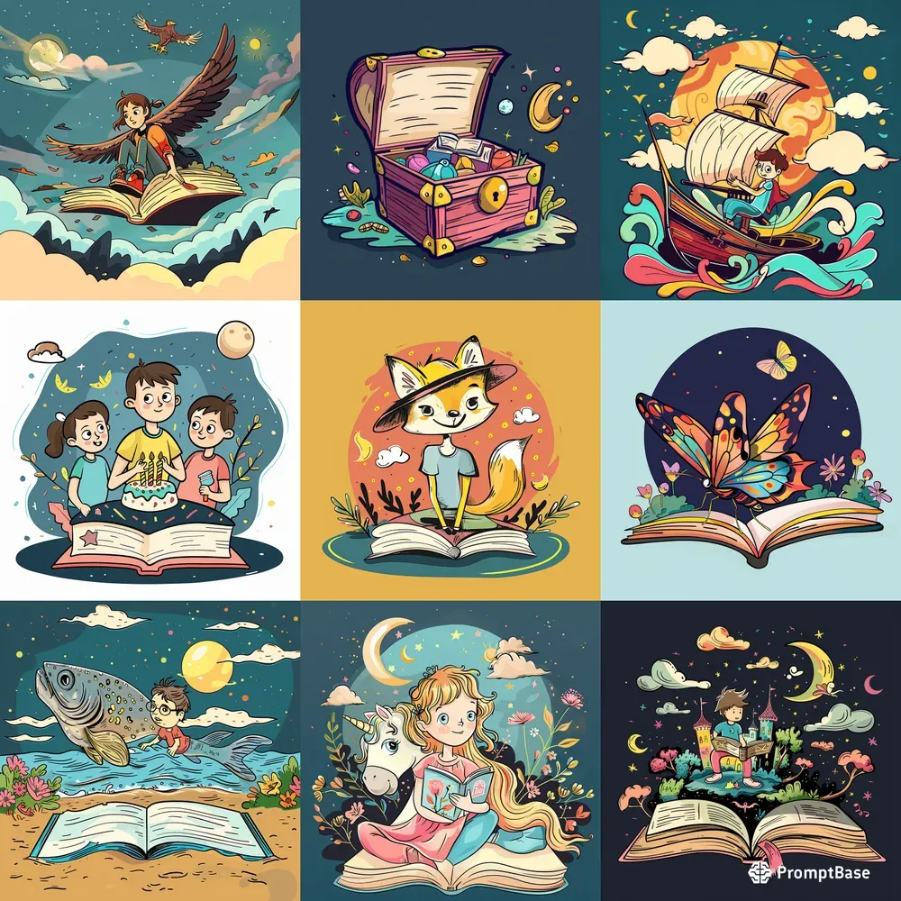 Cartoon Illustrations For Kids Books