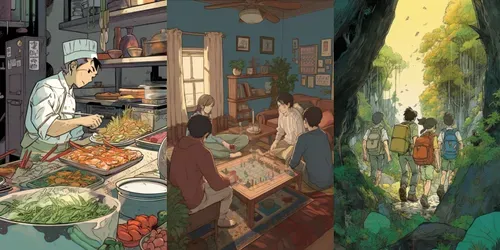 Anime Scene Wallpapers generated by midjourney