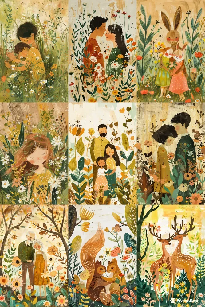 Delightful Illustrations Of Couple Love