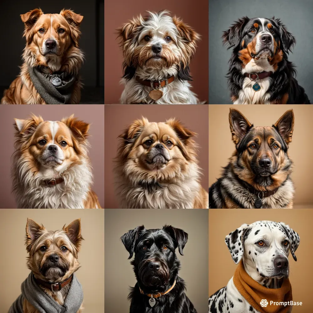 Realistic Dog Portrait Photography
