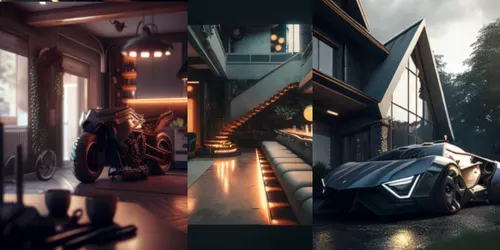 Futuristic Luxury Scenes generated by midjourney