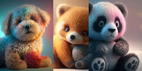 Cute Teddy Bear Animals generated by midjourney