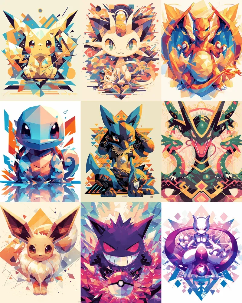 Geometric Pokemon Delights