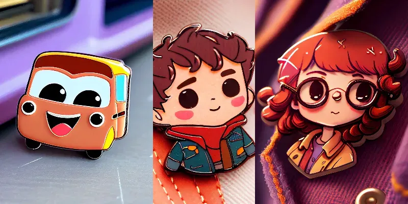 Pixar Style Enamel Pins generated by undefined