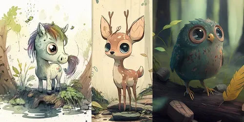 Cute Big Eyed Characters generated by midjourney