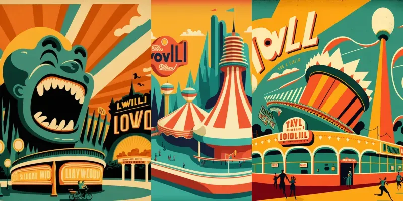 Vintage Tivoli Poster Style Images generated by undefined