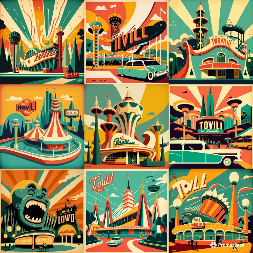 Vintage Tivoli Poster Style Images