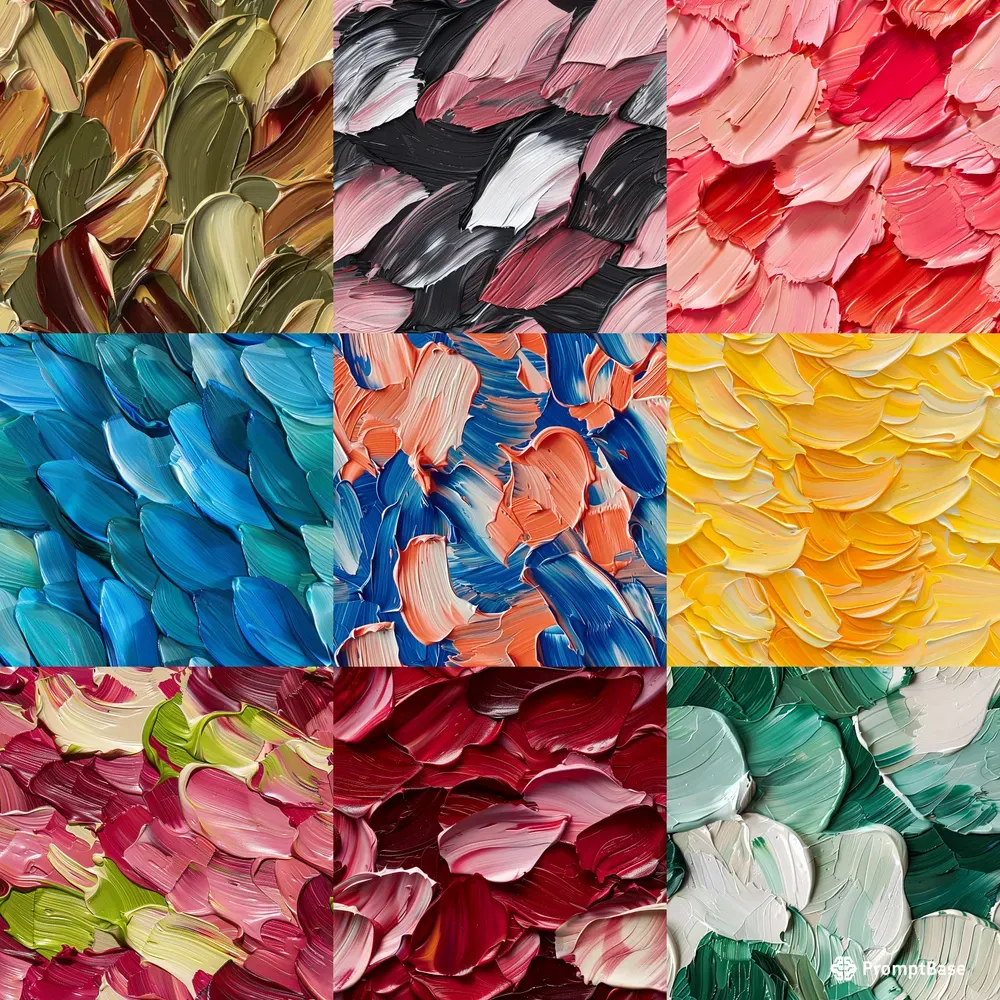Abstract Flat Brushstrokes Patterns