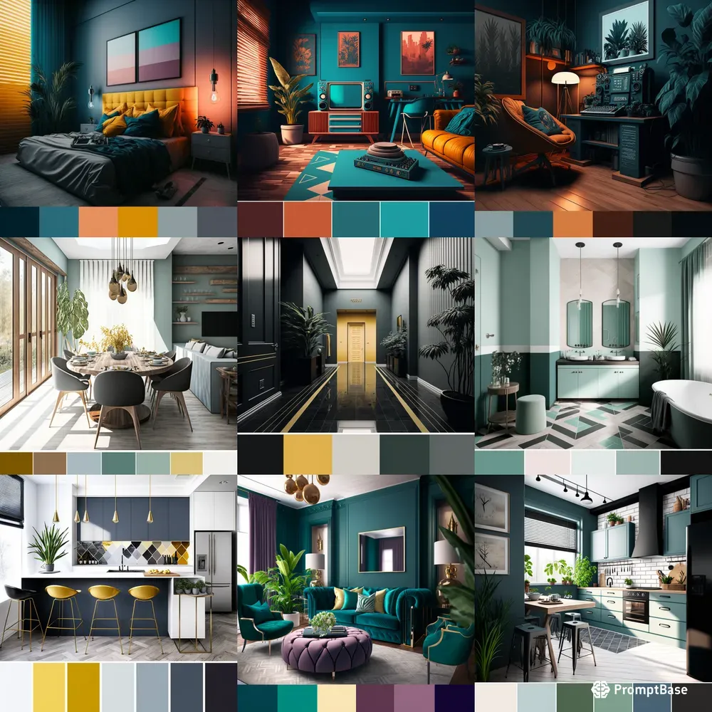 Interior Designs With Color Palettes