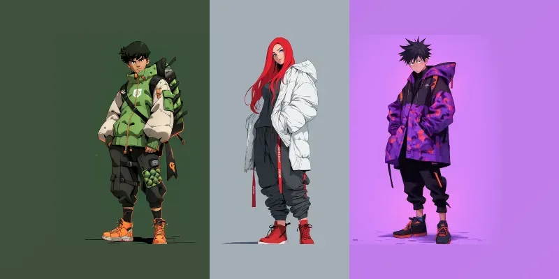 Anime Characters With Streetwear Clothes generated by undefined