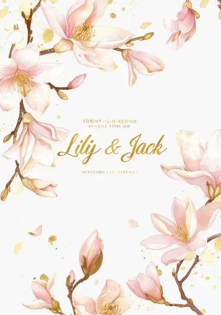 Watercolor Flowers Wedding Invitations