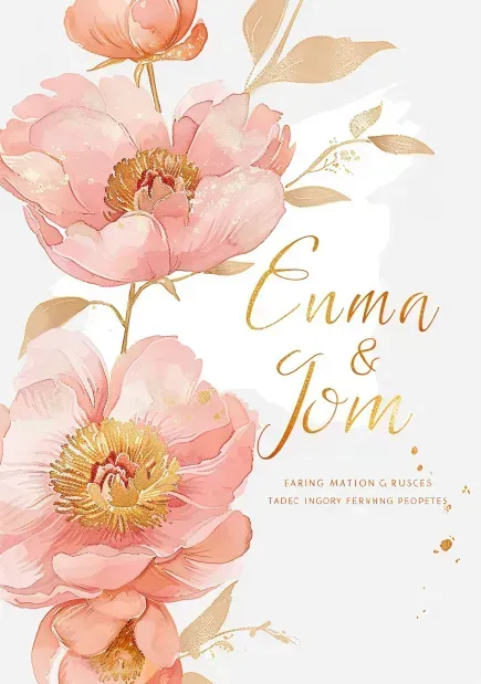 Watercolor Flowers Wedding Invitations