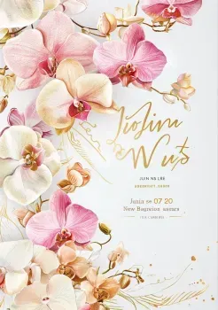 Watercolor Flowers Wedding Invitations