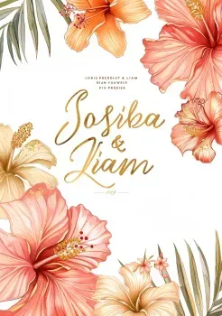 Watercolor Flowers Wedding Invitations