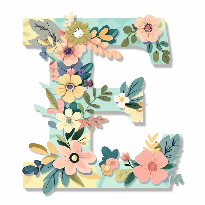 Floral Alphabet Letters