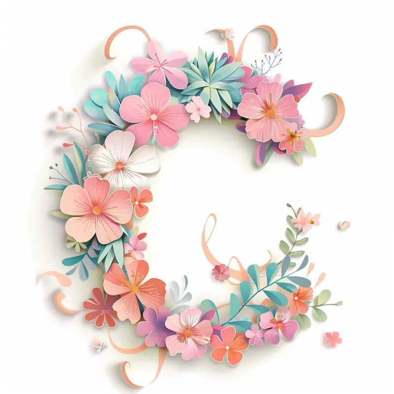 Floral Alphabet Letters