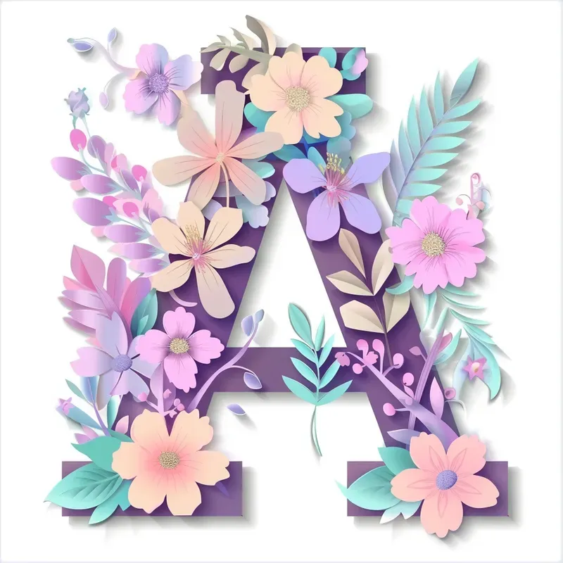 Floral Alphabet Letters